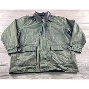 Blarney Castle Designs Waxed Cotton Jacket Green Made in England Mens XL